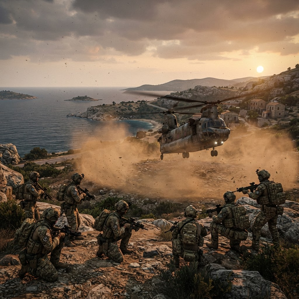 Squad operating in the Arma sandbox